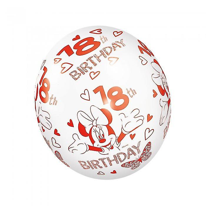 Disney Latex Minnie Mouse 18th Balloons (Pack of 5)