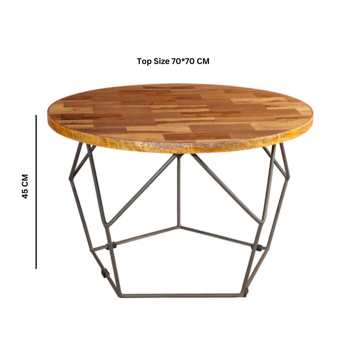 Mazlyn Round Coffee Table With Metal Base