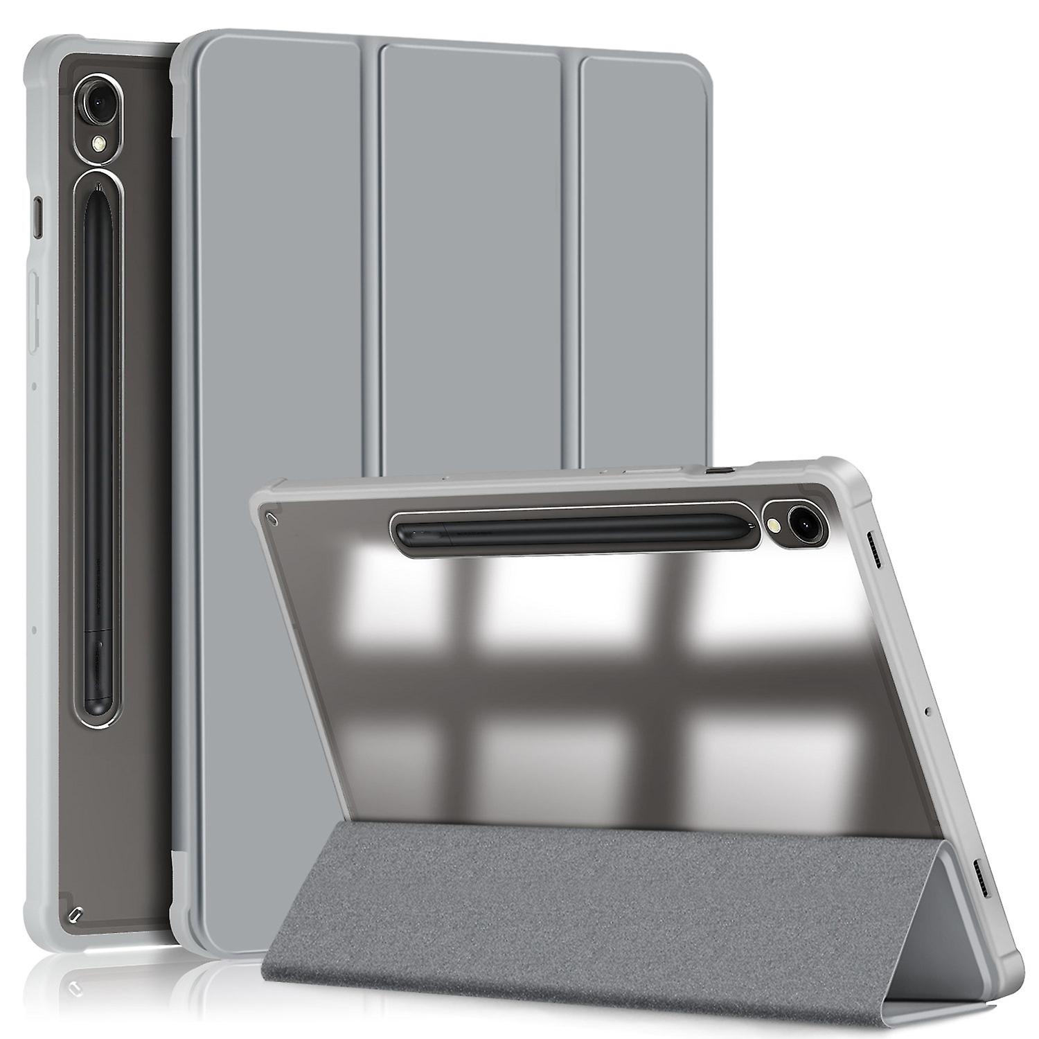 3-folding Smart Leather Case For Samsung Galaxy Tab S9