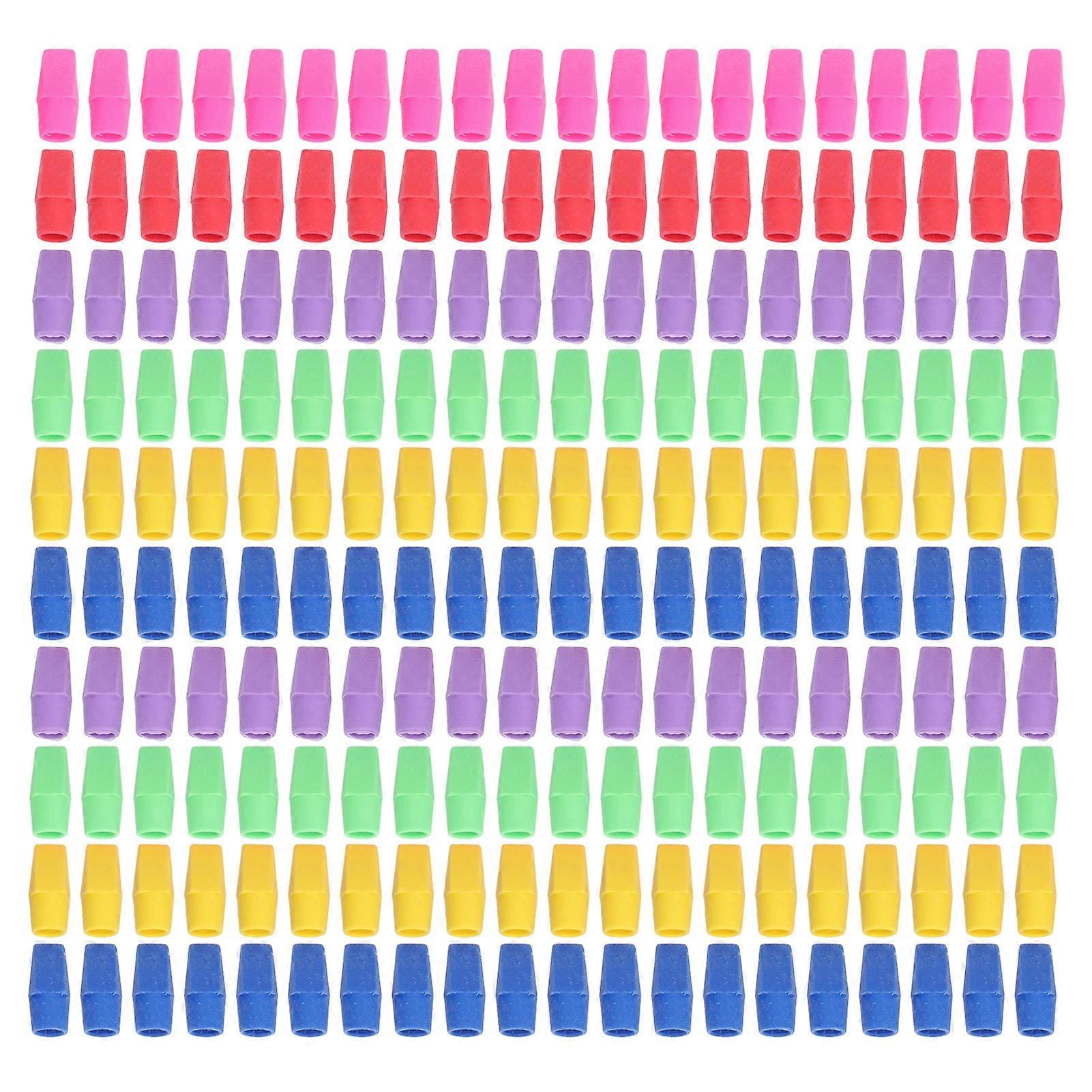 Eraser Caps, Colorful Pencil Top Erasers, Non-Toxic Material, High-Quality, Latex Free, Easily Remove Pencil Marks, Compact Size, Ideal For Kids,