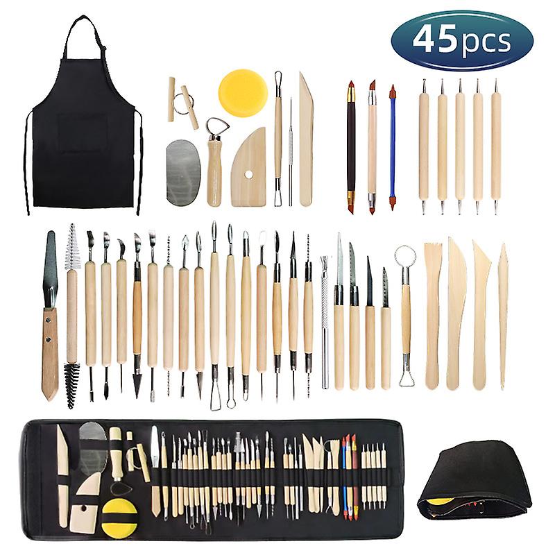 Set of 45 Clay Sculpting Tools, Pottery and Clay Modeling Tools w