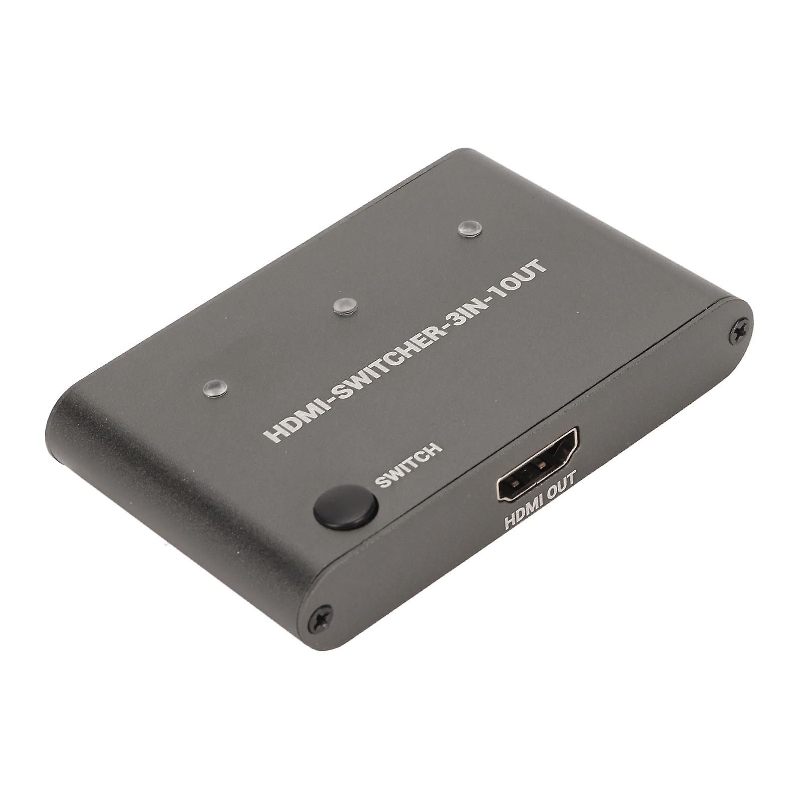 4K HD Multimedia Interface Switch 3 In 1 Out, High-Speed Video Converter, Plug & Play