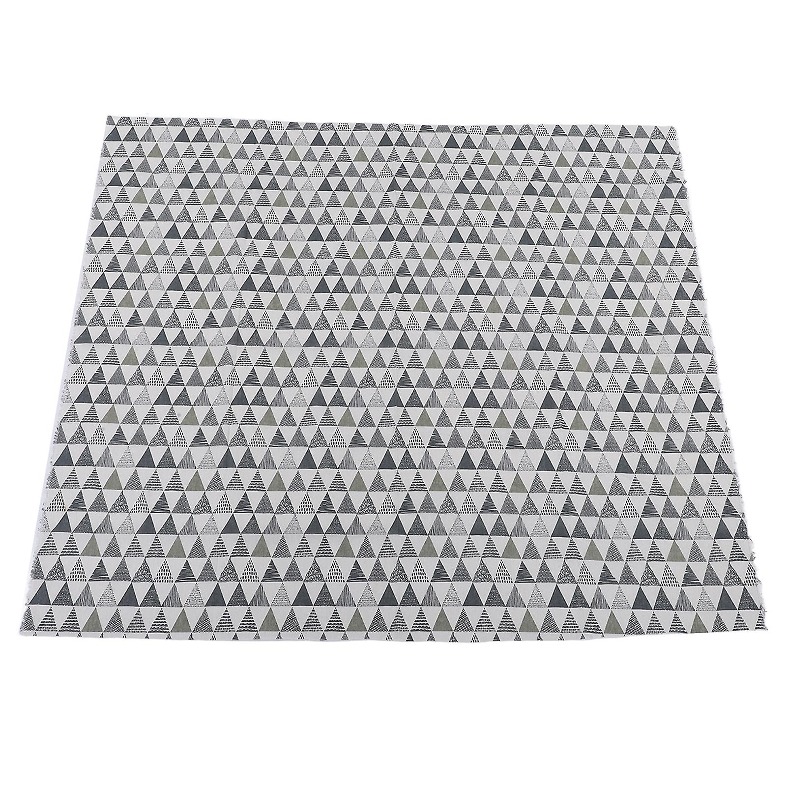 Linen Fabric Geometric Triangle Cotton Linen Printing Blended Linen Tablecloth Sofa Fabric