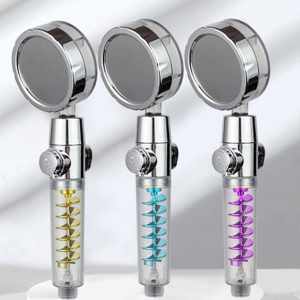 Shower Head Water Saving Flow 360° Rotating with Small Fan High Pressure Spray