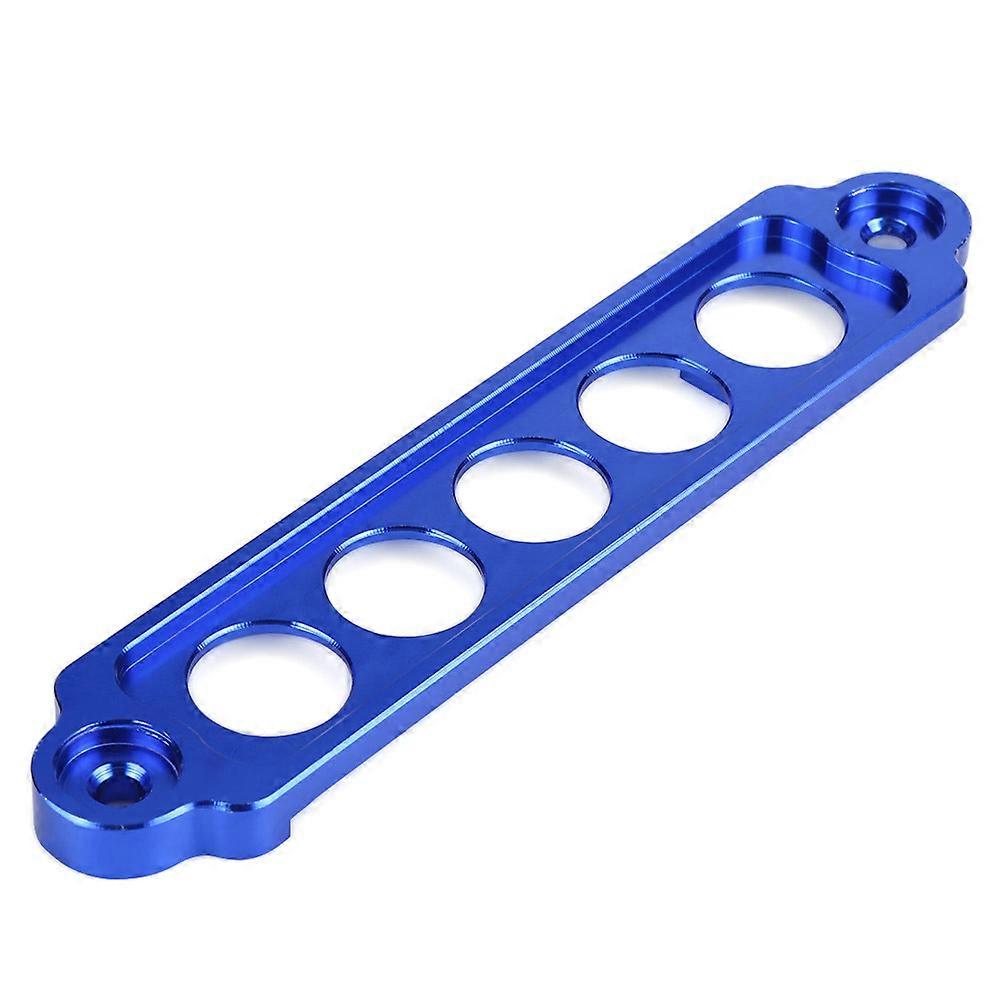 Aluminum Alloy Car Auto Battery Tie Down Bracket Brace Mount Bracket Holder Bar Blue