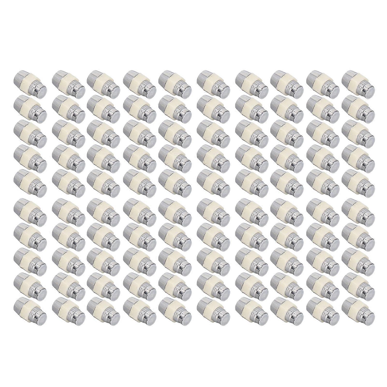 100 Sets LED Holder 5mm Plastic Light Emitting Diode Panel Mount Clip Accessory Set Kit Silver