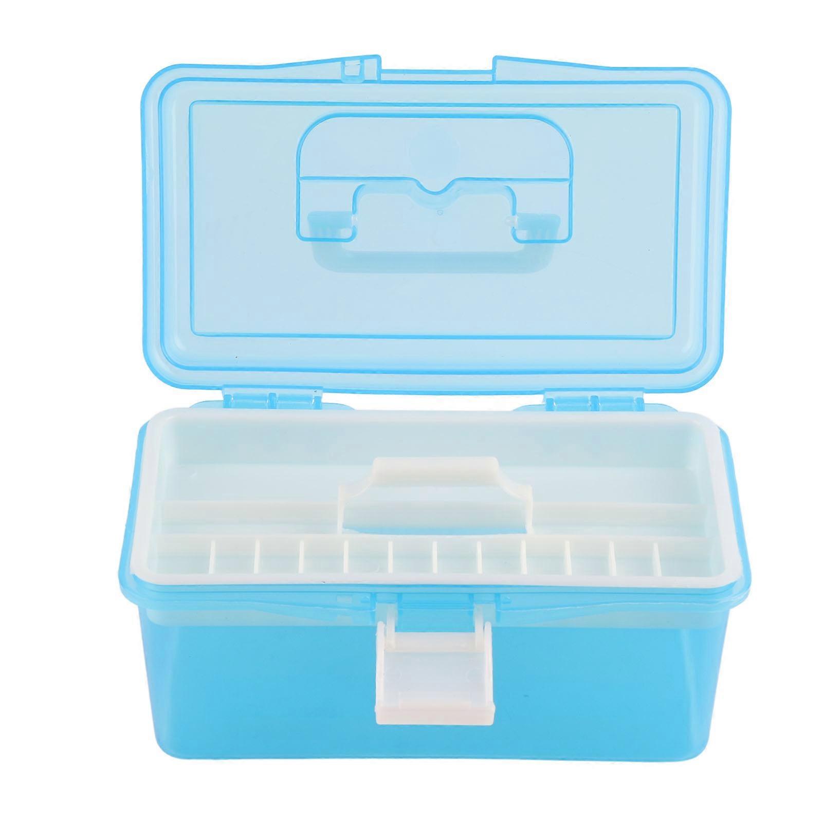 2 Layer Tool Box Portable Household Electrician Hardware Tools Storage Plastic OrganizerMini 20x11x10.5cm 