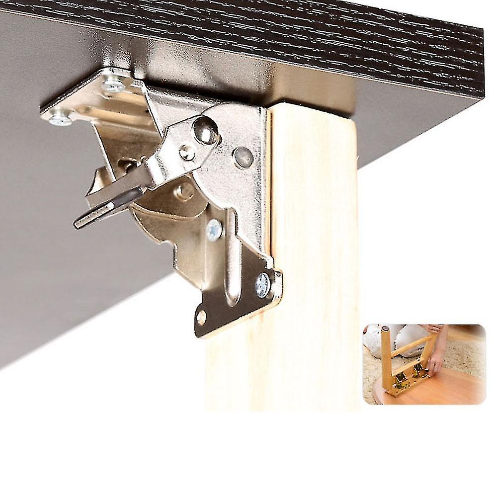 For Chair Tables Foldable Workbench Feet 90 Degree Folding Hinge Furniture Hardware Table Leg Bracket Self-locking