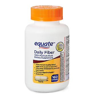 Equate Daily Fiber Capsules, 160 Count