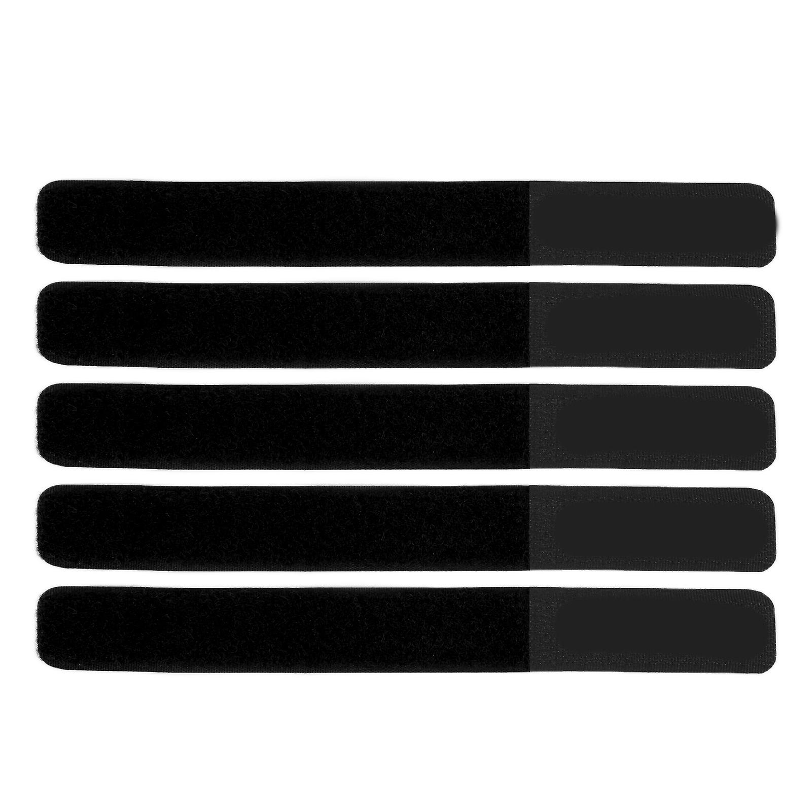 5PCS Bicycle Pump Straps Adjustable Bike Securing Rack Bands Reusable for Binding Storage and Arrangement Black