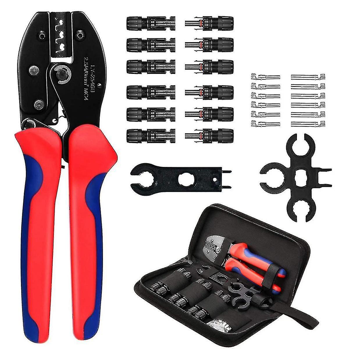 27pcs/set Solar Connector 1000v30a Solar Panel Branch Pv Connectors Connect Tool -2546b Crimping Pl