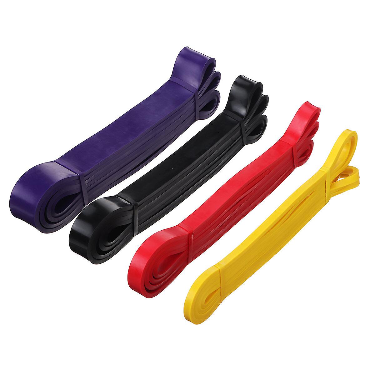 4Pcs 8-85lb 2080x4.5mm Resistance Bands Set Heavy Duty Exercise Elastic Band Workout Ruber Loop