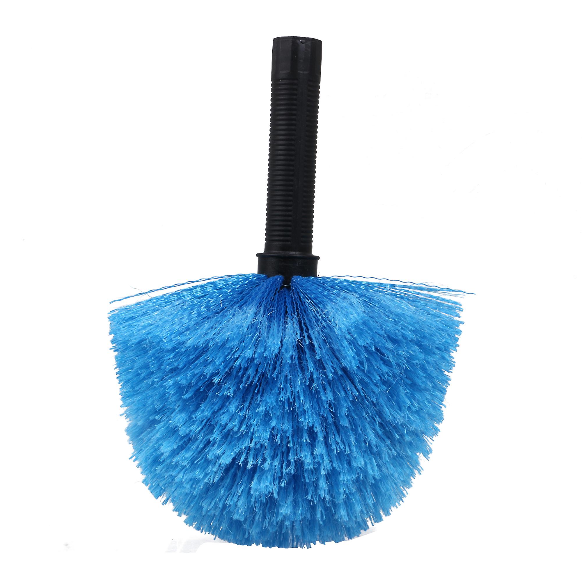Blue Cobweb Head Brush with Soft Bristles 3/4inch Threaded for Corner