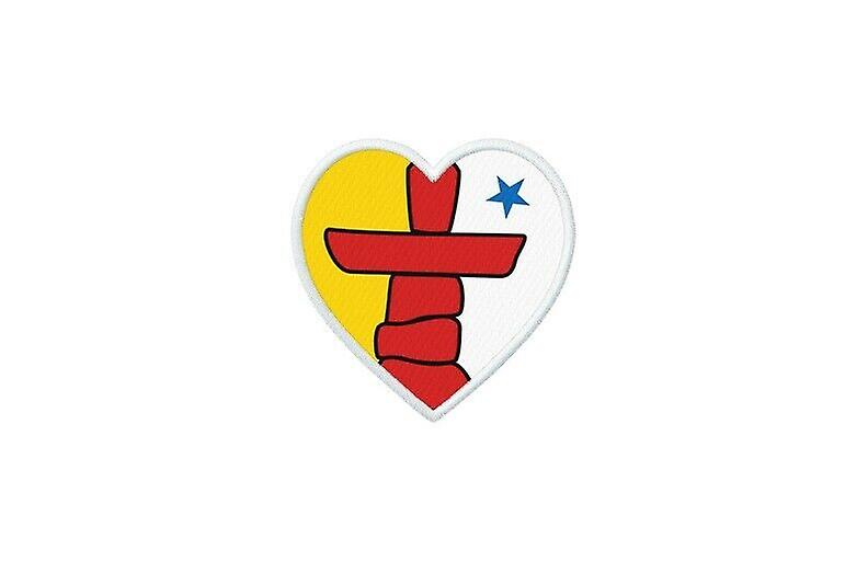 Patch badge ecusson prints thermocollant flag heart canada nunavut