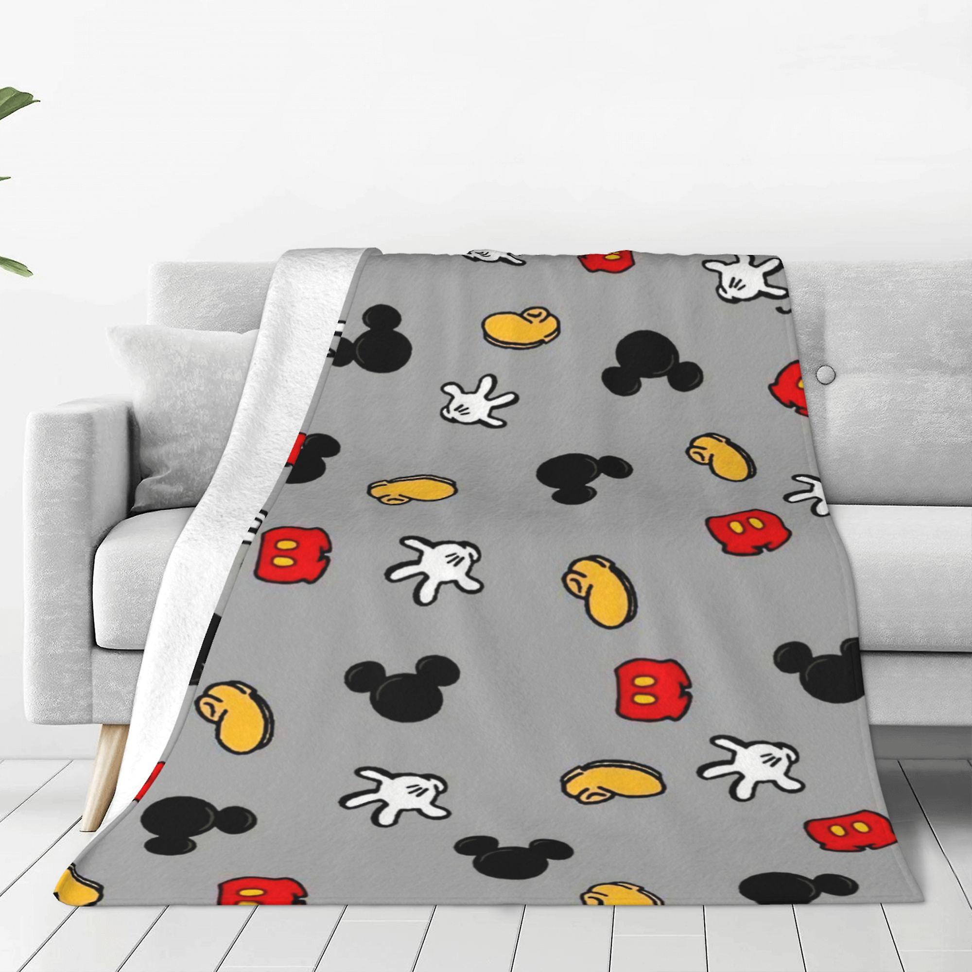 Mickey Mouse Throw Blanket Soft Plush Travel Blanket For Bedroom Living Room Couch Office All Season Gift For Women Men Girls Boys