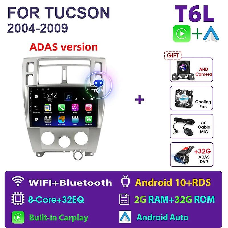 Android 11 4g Dsp Car Radio Multimidia Video Player Navigation Gps Car Stereo For Hyundai Tucson 2004-2009 2din Head Unit