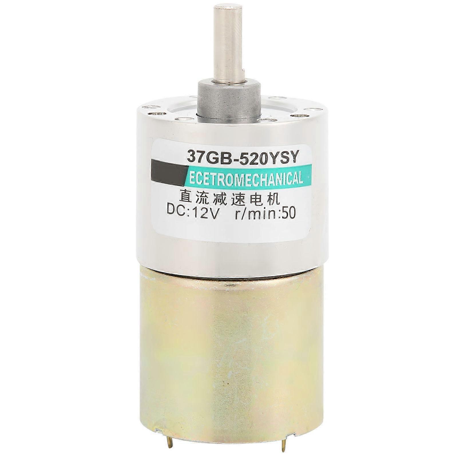 DC Reduction Motor Micro Low Speed Adjustable CW/CCW 12V for CNC Machine Tool XD?37GB52050rpm/min