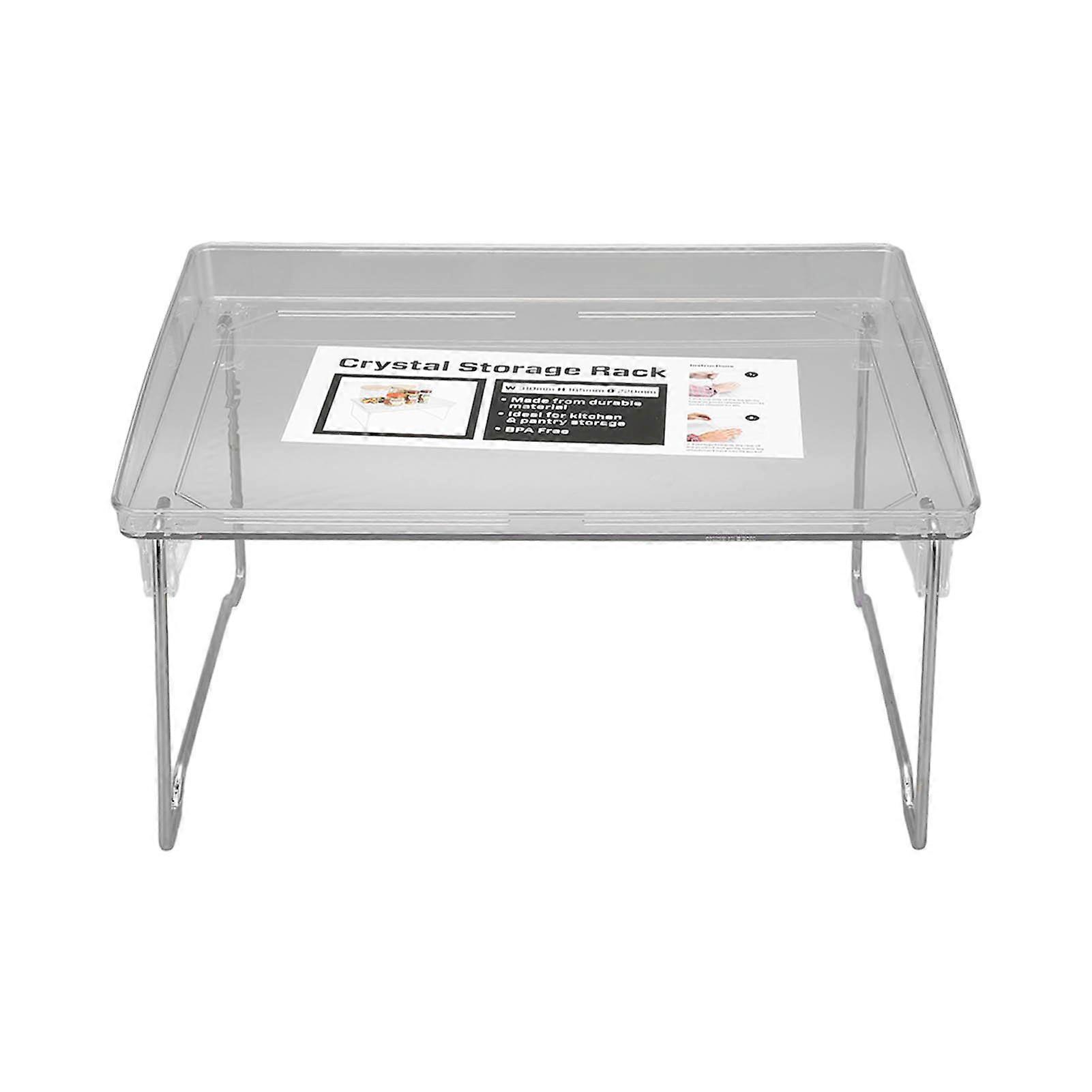 Desk Organizer Rack Metal Foldable Multifunctional Desktop Storage Shelf for Home