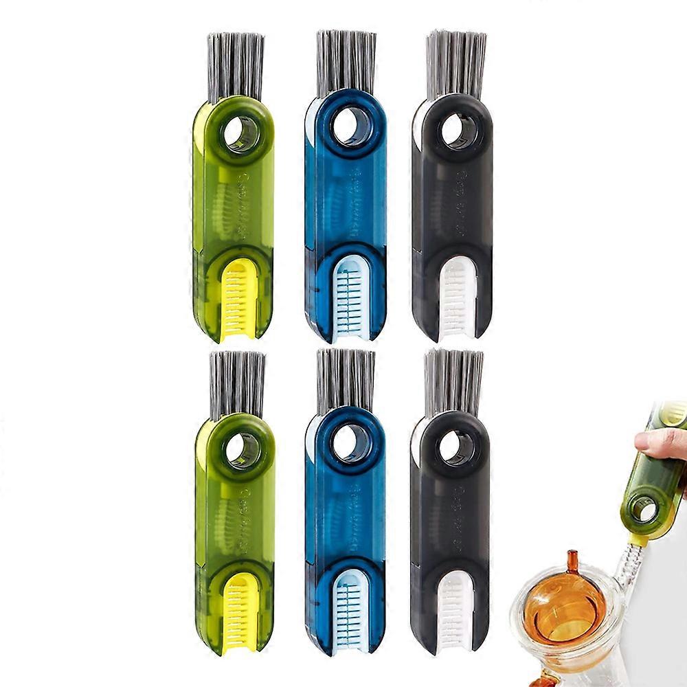 6pcs 3-in-1 Multi-function Lid cleaning brush Multi-function water bottle cleaning tool Home Kitchen cleaning tool