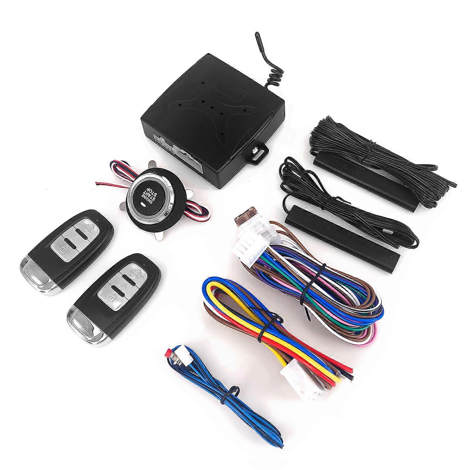 12V Universal Car Key Systems Key blade One-click Boot System Modify less Access System Alarm System Remote Starts Control Auto Engine System
