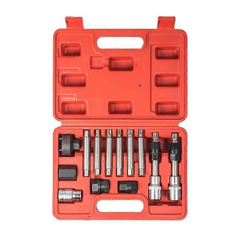New! 13 Piece Alternator Pulley Tool Kit Auto Repair Tools ST1M701