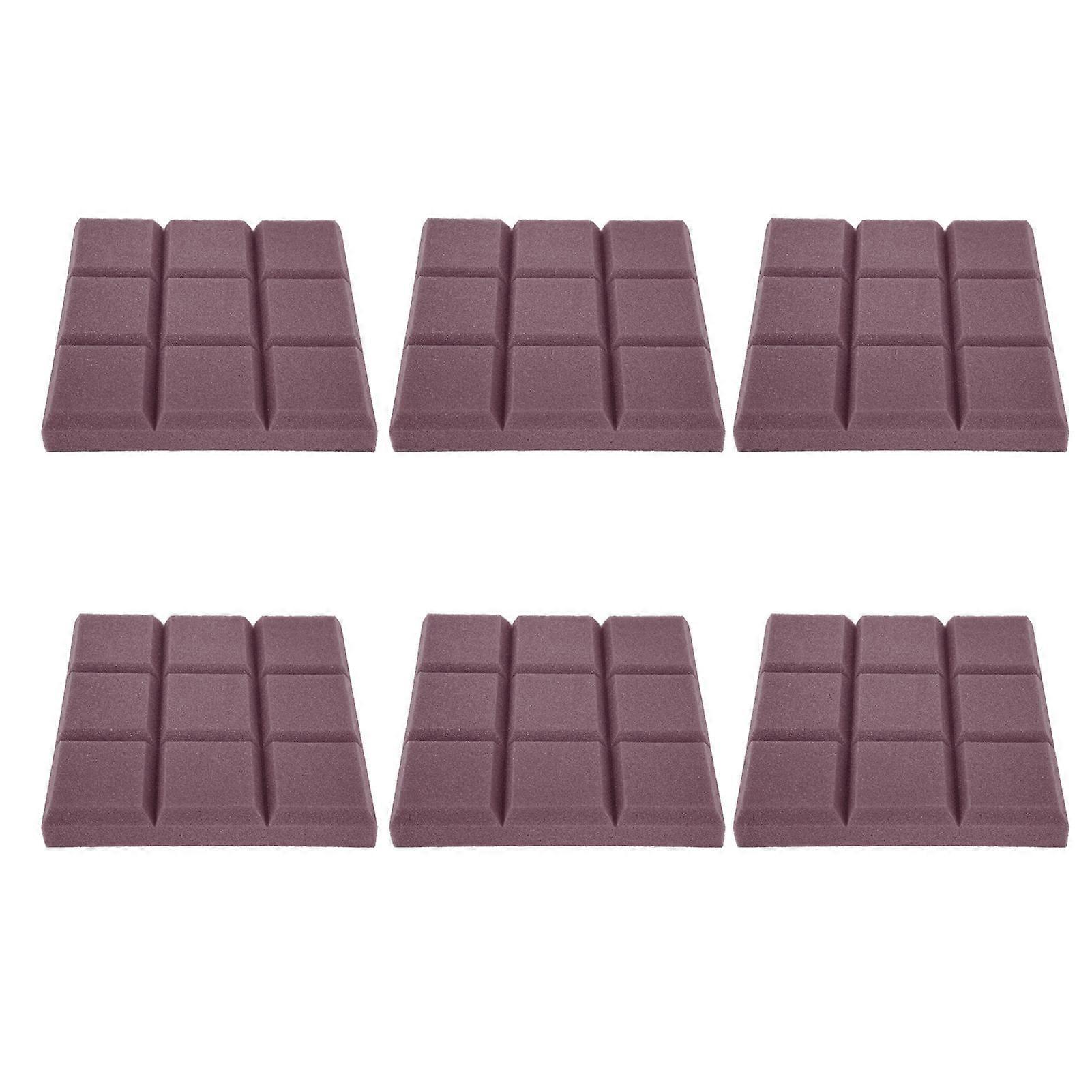 6Pcs Pannelli di assorbimento acustico Materiale ignifugo ad alta densità fonoassorbente acustico (viola)