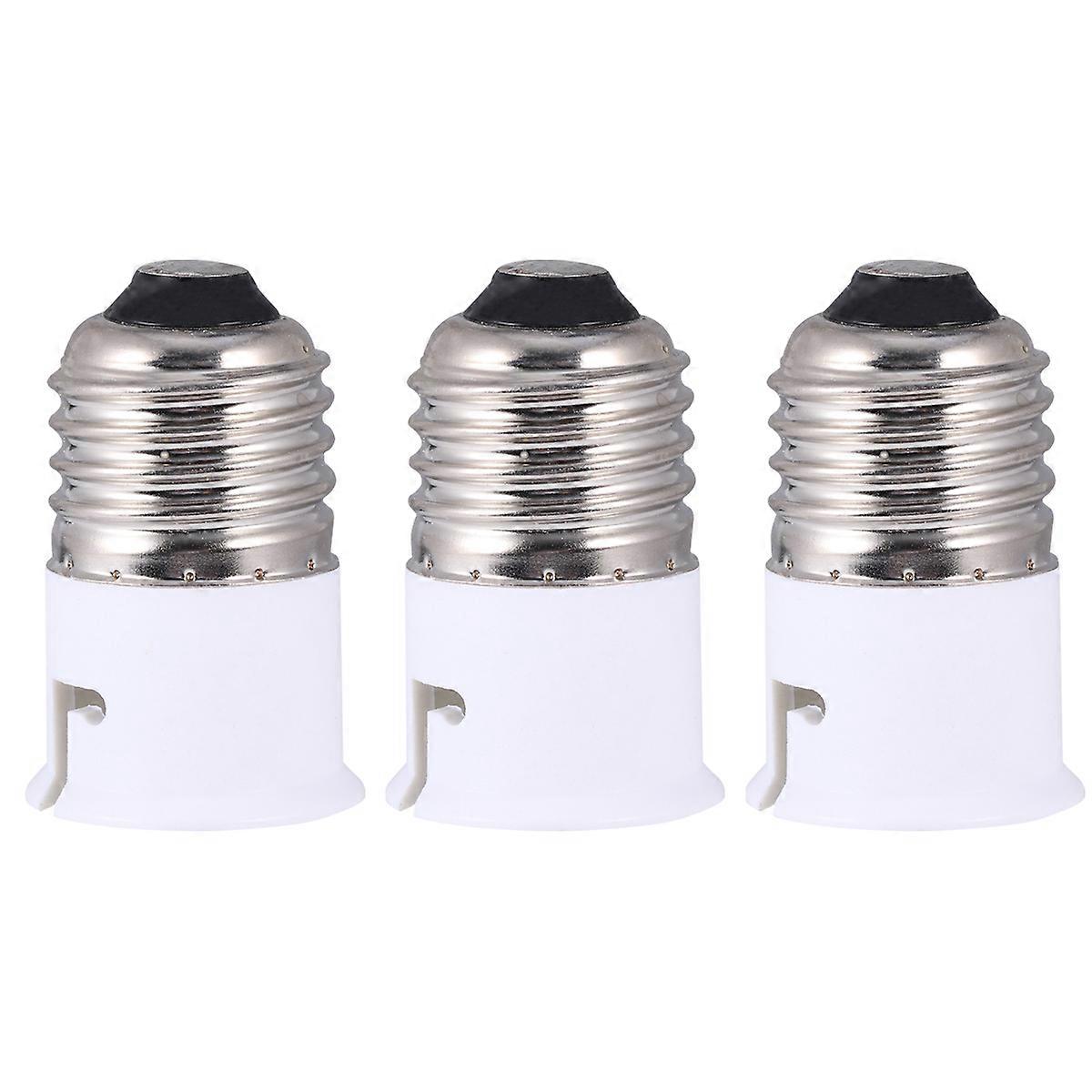 3pcs E27 to B22 Light Bulb Base Adapter Screw Lamp Holder Converter Socket Light Accessory Home Gadget for Home