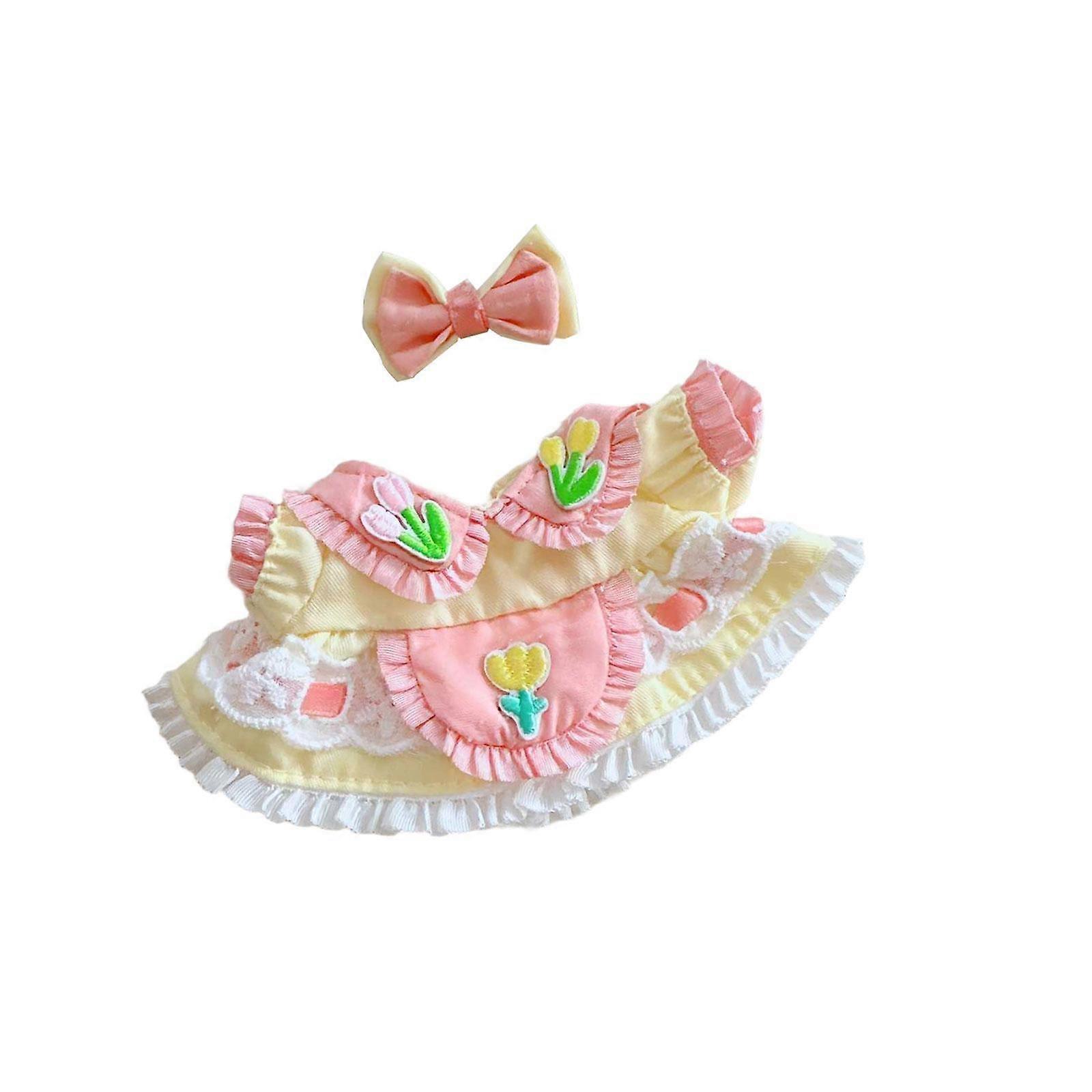 6 Zoll Mädchen Puppe Kleidung Abnehmbare Anhänger Puppe Kleid up für 15cm 17cm Puppe