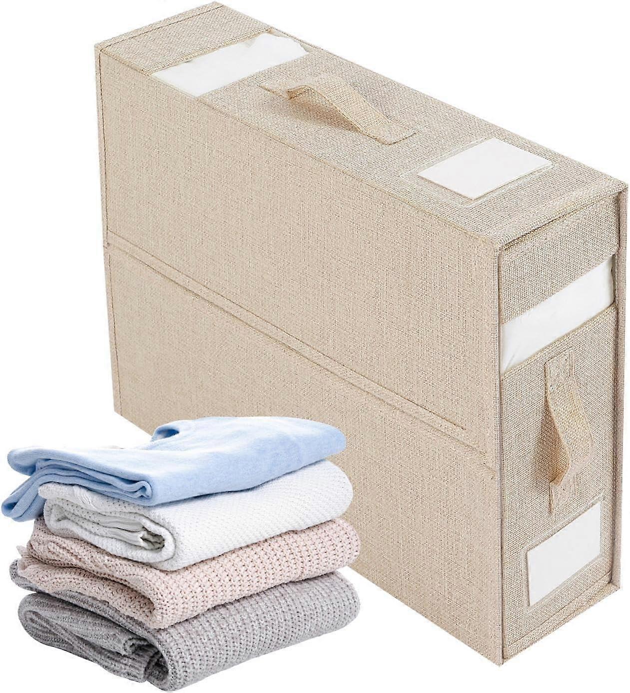 Bed Sheet Organizer,Foldable Closet Organizers and Storage with 2 Visual Windows - Sheet Organizer