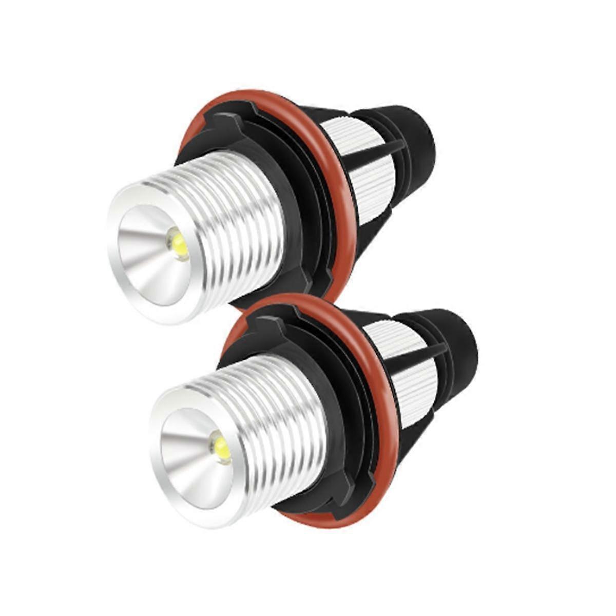 For Angel Eyes 5W E39 E60 Angel Eyes Fog Lights LED Headlights Daytime Running Lights with Decoding yellow Light