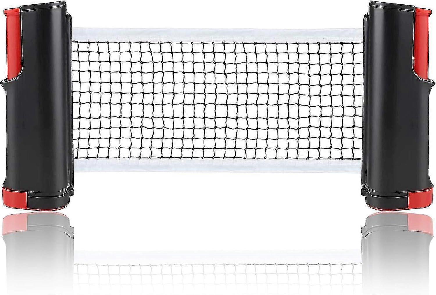 Retractable Table Tennis Net - Table Tennis Net For Any Table - Portable Table Tennis Net And Rear Extension Bar, Racket And Ball Set, Home Games