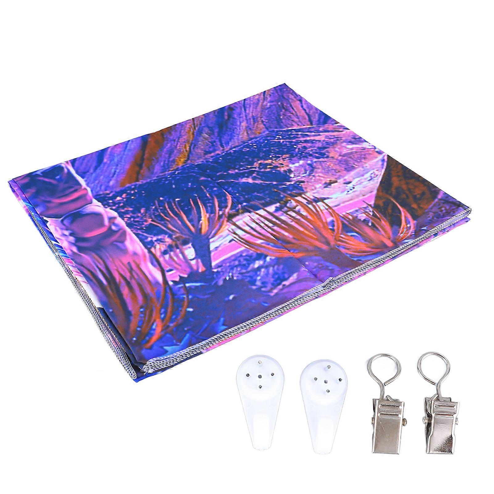UV Reactive Planet Tapestry Vivid Decorative Blacklight Planet Tapestry Wall Hanging with Accessories Brushed Fabric GTXK(282) 150x130cm / 59.1x51.2in