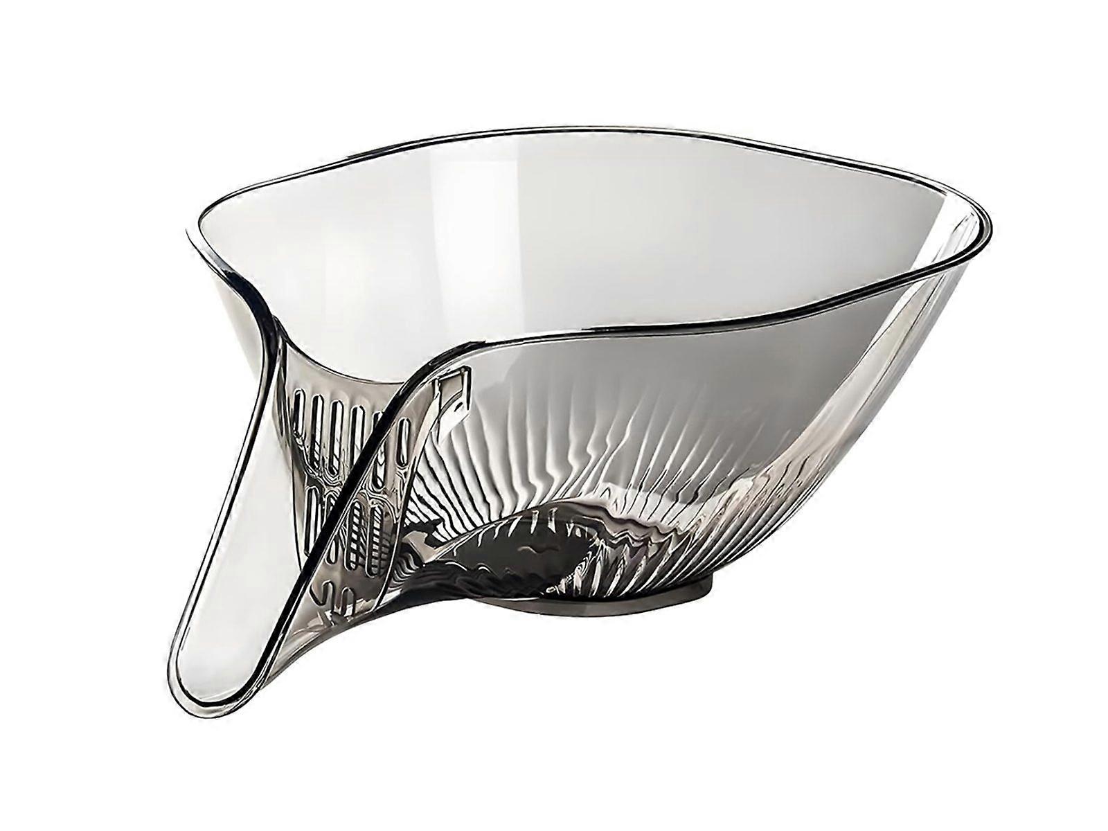 2PCS Kitchen Drain Baskets Strainer Bowls Drainage Basket Funnel Grey