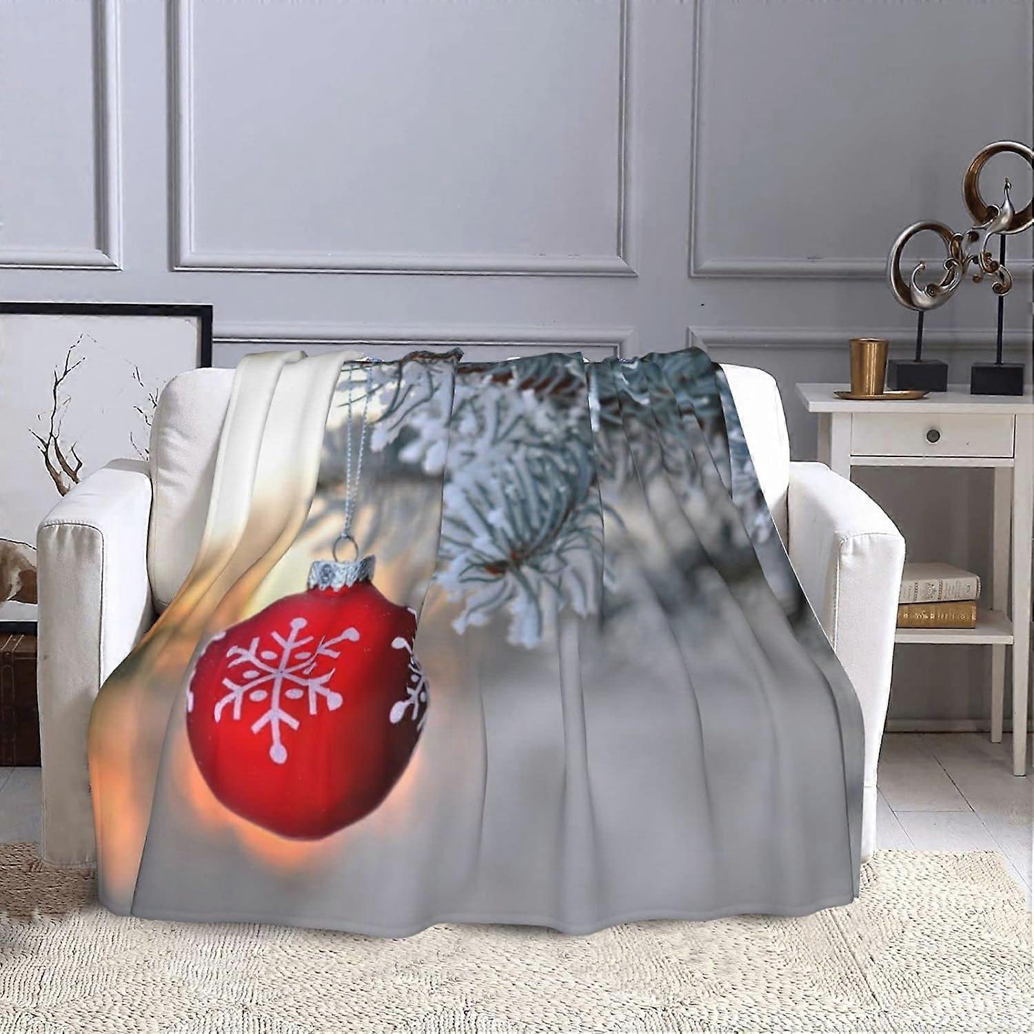 Santa Claus blanket, wish tree blanket, sofa blanket, suitable for picnic, bedroom, travel, 3D pattern