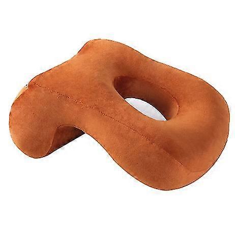 Memory Foam Nap Pillow Multifunctional Hollow Plush Solid Color Pillow