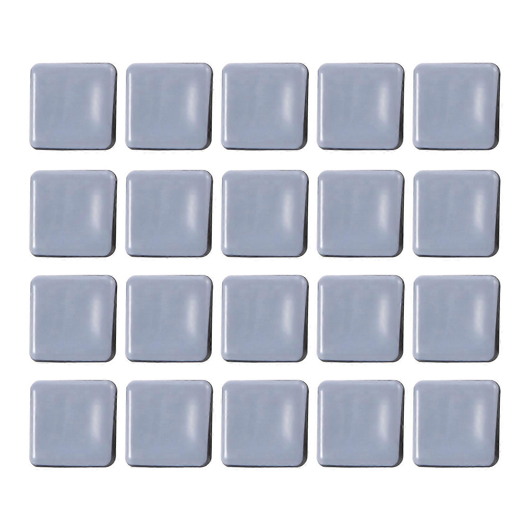 20Pcs Chair Glides Furniture Sliders Easy Moving Pads Square with Nail Feet Protector for Hardwood