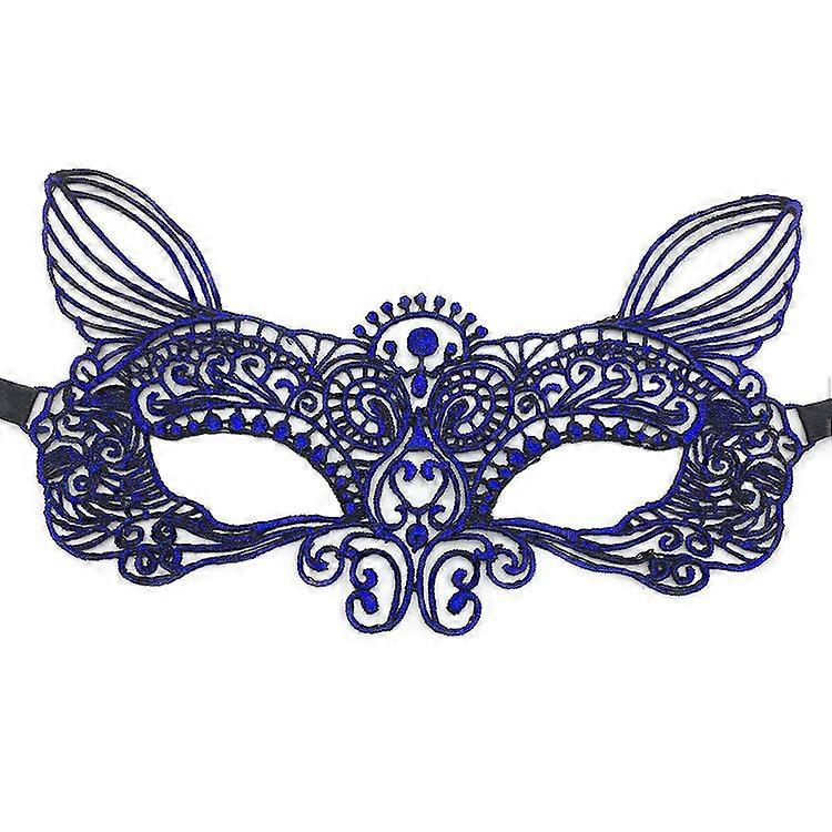 Halloween blue lace mask