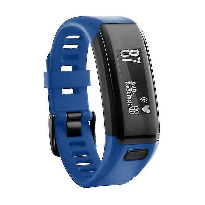 Replacement Soft Silicone Bracelet Strap Wristband Compatible -for Garmin Vivosmart Hr Dark Blue