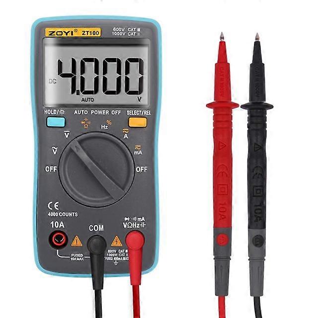 ZT102 Multimeter Digital 6000 Counts AC/DC Voltage Current Tester Voltmeter Ammeter Mini Ohm Diode Resistance Frequency Meter