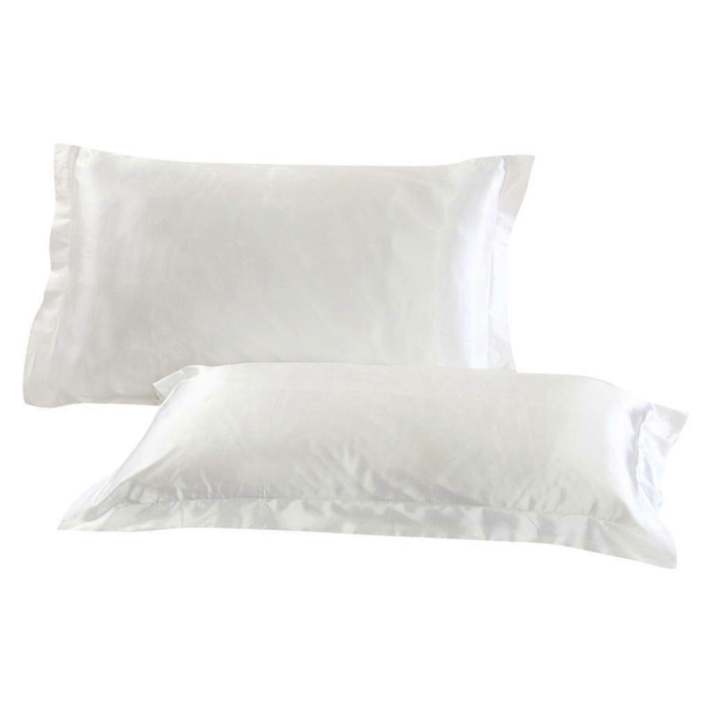 Solid Pillow Case Queen Standard Satin Bedding Pillowcase Smooth Silk Home Gift