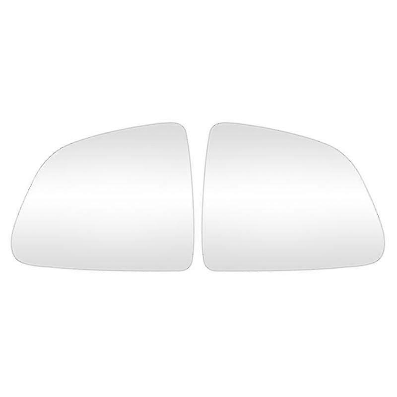 1 Pair White Side Rearview Mirror Lens Wide View Anti Glare Heated Mirror Glass For Model Y 2019-20