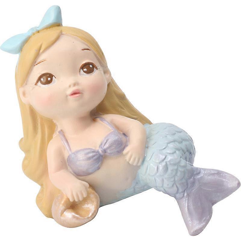 Resin Mini Mermaid Figurine Doll Trinket Keepsake Nice Tank Addition Cake Topper Ornament Decoration