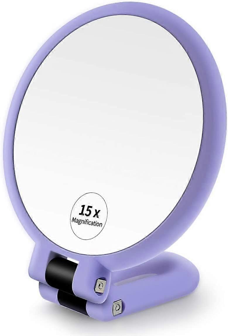 1x 15x Magnifying Hand Held Mirror ,Double Side Folding Mirror