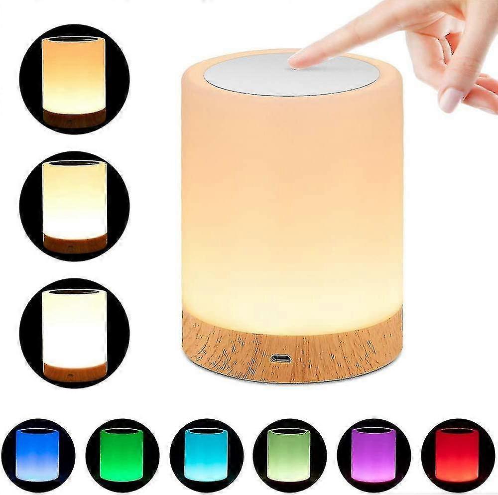 2026 Night Light,led Touch Control Chargeable Smart Bedside Table Lamp
