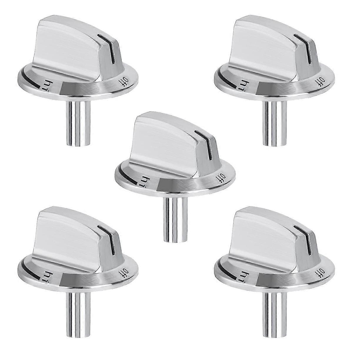 5 Packs Upgrade 5304525746 Long Stem Stove Knobs Replacements, Compatible with Gas Stove Range Oven