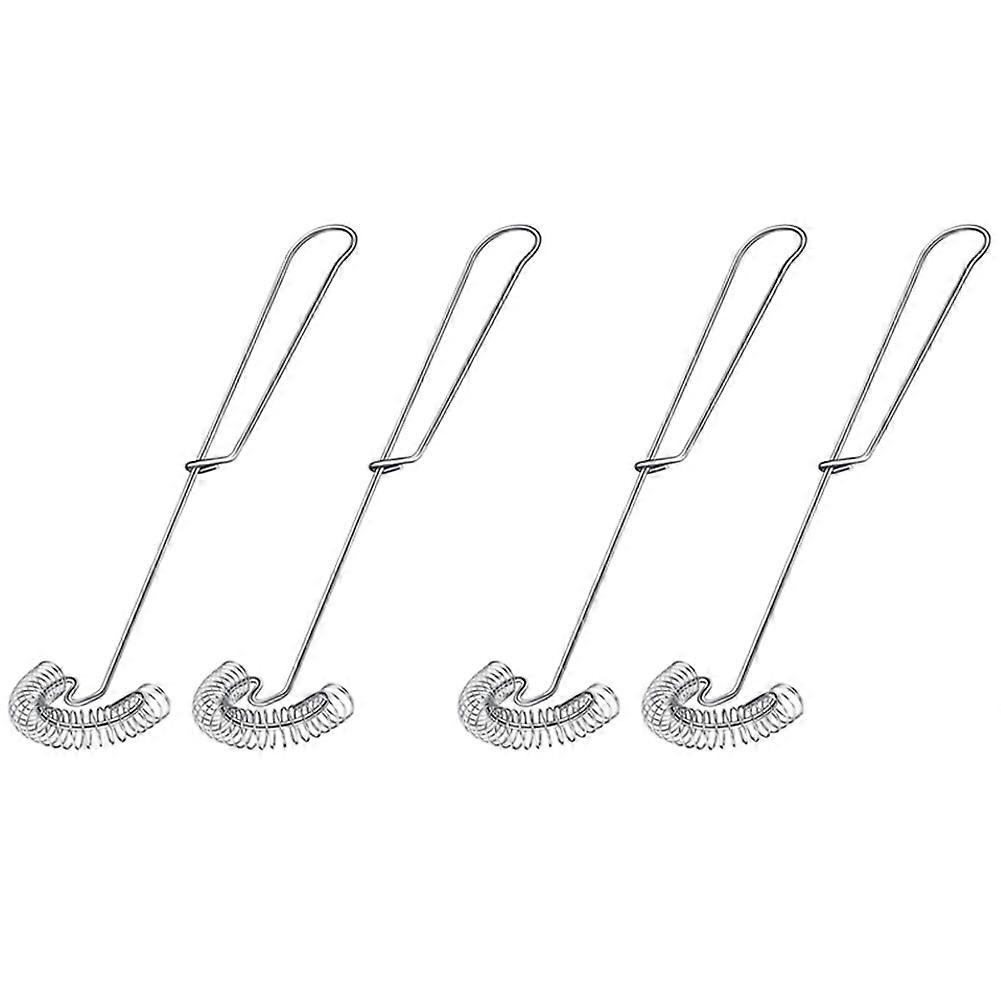 4 Pieces Whisk Egg Small Whisk Whipper Stainless Steel Egg Whisk Flat Spring Coil Whisk Egg Frother