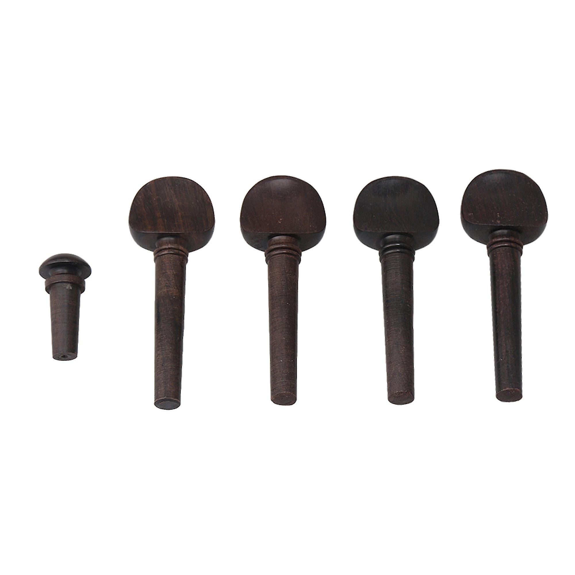 Orchestral String Instrument Fittings Parts 4/4 Violin Maple Tuning Pegs, And Endpin Set Black