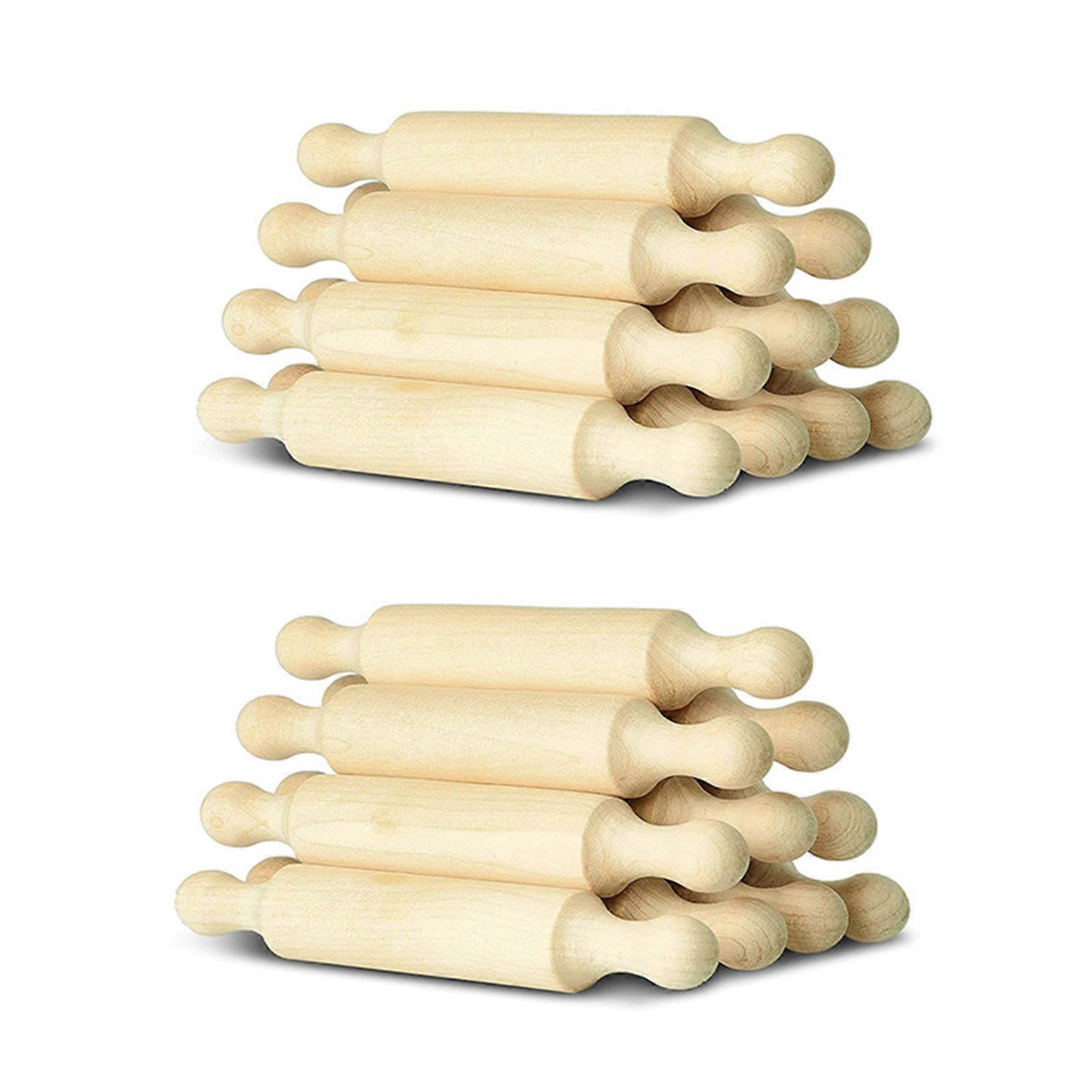 20X Wooden Mini Rolling Pin 6 Inches Long Kitchen Baking Rolling Pin Small Wood Dough Roller for Ch