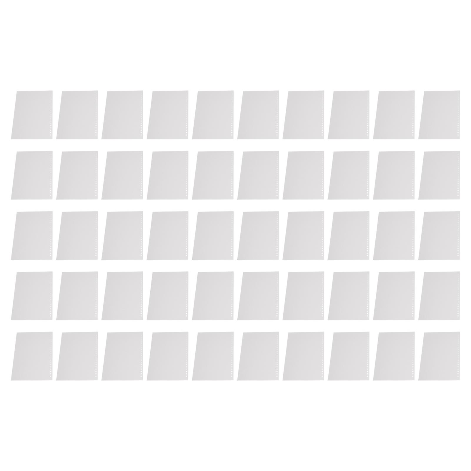 50Pcs Sheet Protector Paper Binding Cover Matte A5 20 Holes PP Plastic for Presentation White