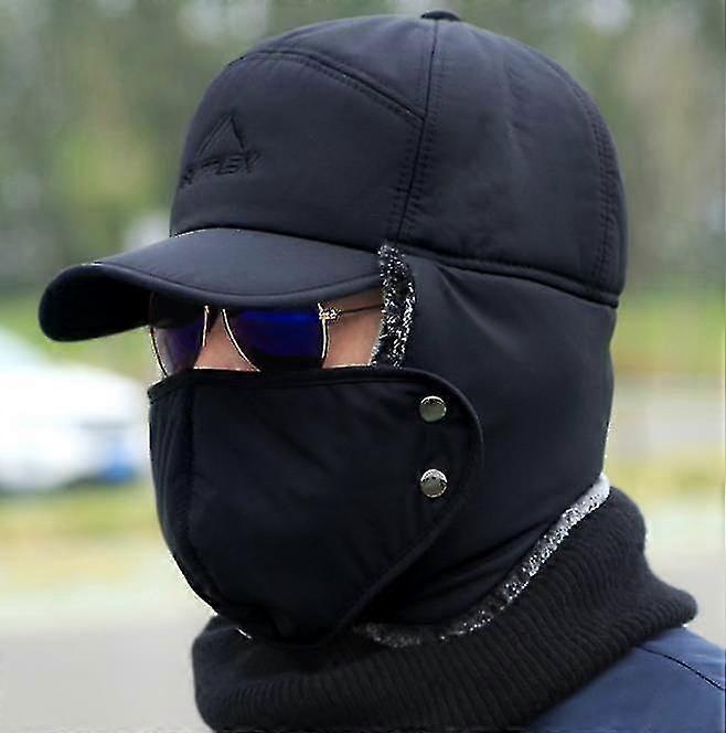 Men Winter Casual Baseball Snow Cap Windproof Thicken Warm Cap Hat